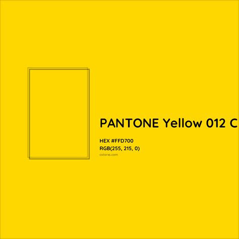 About PANTONE Yellow 012 C Color - Color codes, similar colors and ...