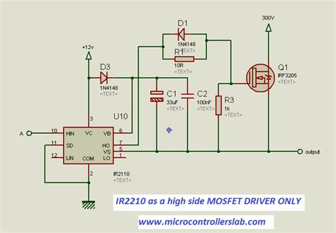 IR2110 Mosfet Driver Pinout, Examples, Applications and How to use