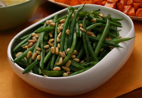 Crisp Haricots Verts with Pine Nuts recipe | Epicurious.com