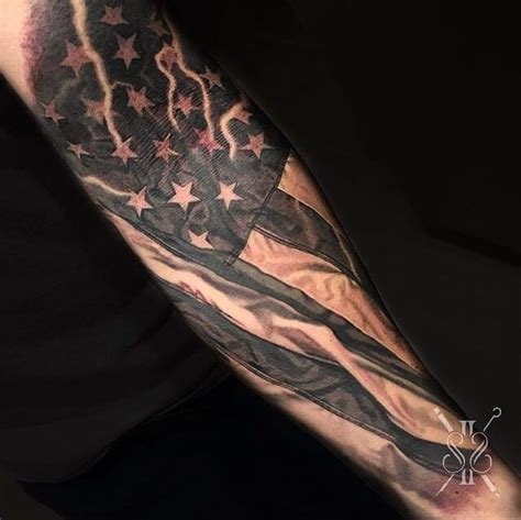 Black American Flag Tattoo Ideas