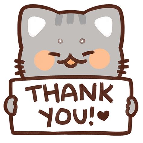 Cat Thanks Sticker by dazz for iOS & Android | GIPHY | Thank you ...