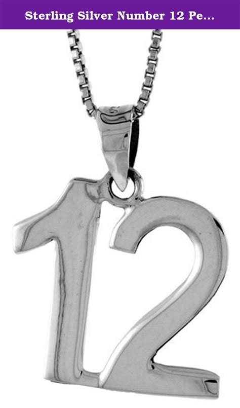 Sterling Silver Number 12 Pendant 3/4 inch. This Number Pendant is made ...