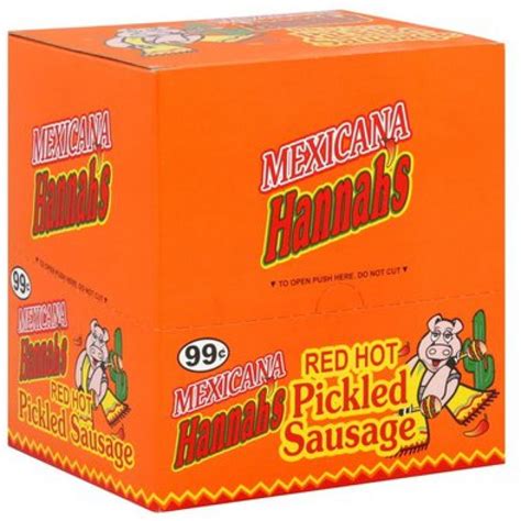 Mexicana Hannah's Red Hot Pickled Sausage (16 Ct) - Miami K Distribution