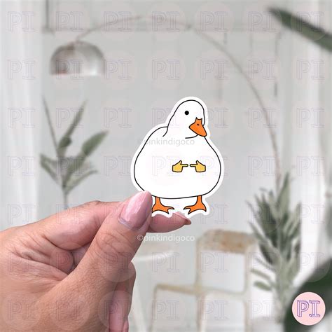 Shy Goose Sticker Goose Meme Sticker Cute Goose Sticker Uwu - Etsy Canada