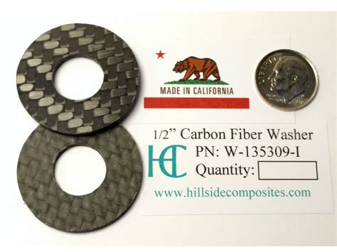 1/2" Carbon Fiber Flat Washer — Hillside Composites