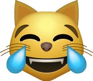 Laughing cat emoji - Download Free Png Images