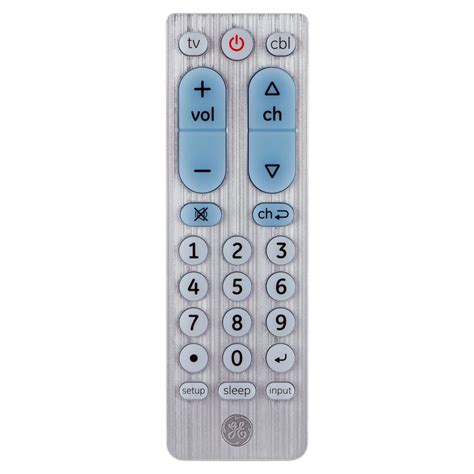 GE 2-Device Universal Remote, Brushed Silver