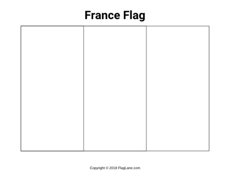 Free France Flag Coloring Page