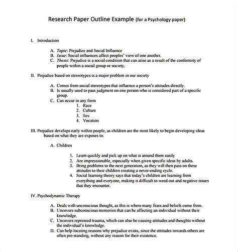 Research Paper Outline Template Sample | room surf.com