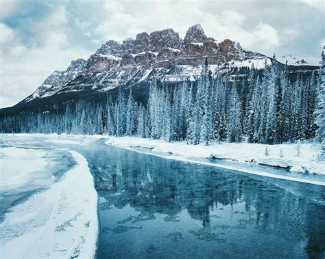 Winter in Banff National Park on Behance -- Castle Mountain | Winter ...