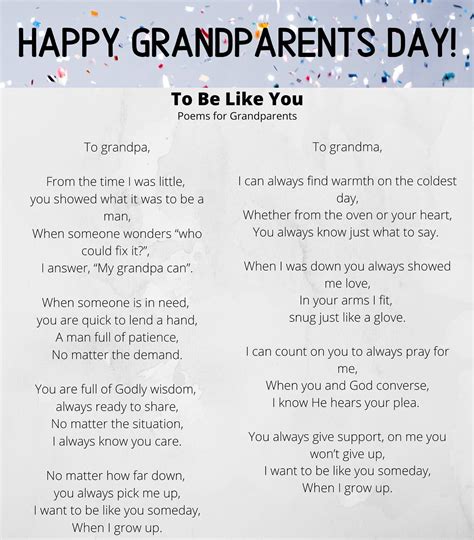 Happy Grandparents Day Poem