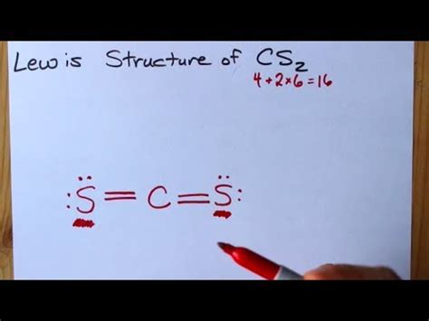 How to Draw the Lewis Structure of CS2 (carbon disulfide) - YouTube