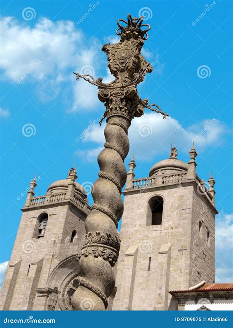 Oporto Cathedral - Se Do Porto Stock Image - Image of europe, column ...