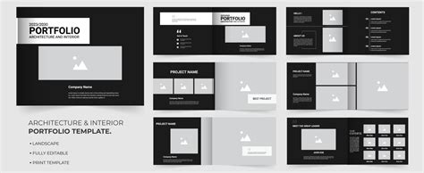 Architecture portfolio design landscape template 21513377 Vector Art at ...