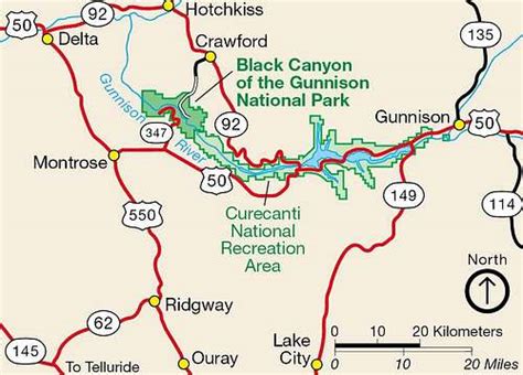 NPS Black Canyon of the Gunnison Area Map : Photos, Diagrams & Topos ...