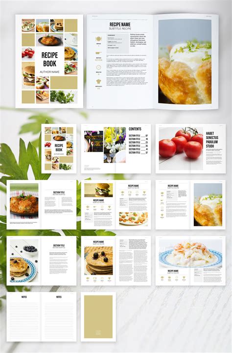 Recipe Book Template Design Layouts Frost Family Cookbook ...