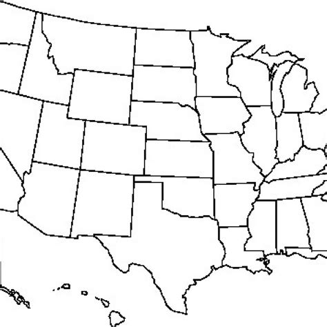 United States Map Template Blank – Thegreenerleithsocial.org