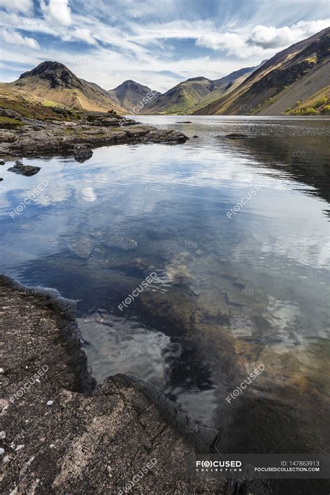 Wast Water and Lake District Peaks — reflection, Valleys - Stock Photo ...