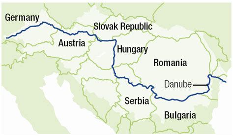 Europe Map Danube River