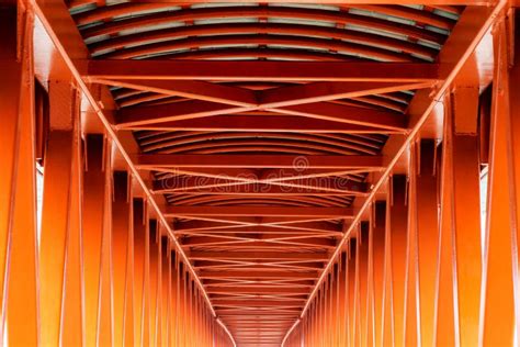 Red steel frame. stock image. Image of architecture - 115332315