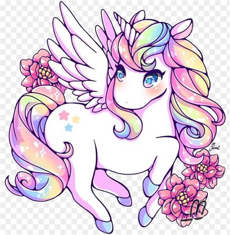 Unicorn Rainbow Rainbowunicorn Kawaii Cute - Cute Rainbow Cartoon ...