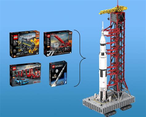 NASA Apollo Saturn V Launch Tower Display Case For LEGO 21309/92176 ...