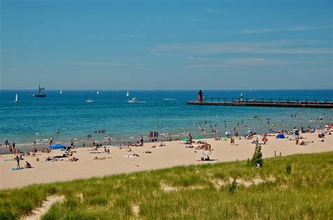 South Haven Beach | Michigan vacation spots, South haven beach, Lake ...