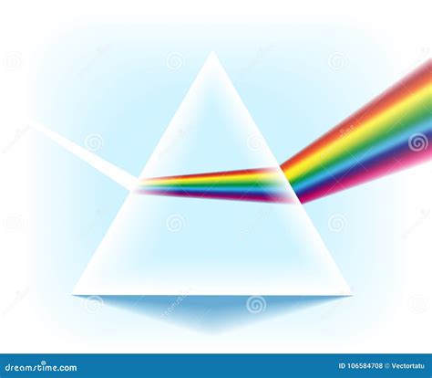 Spectrum Prism with Light Dispersion Effect Stock Vector - Illustration ...