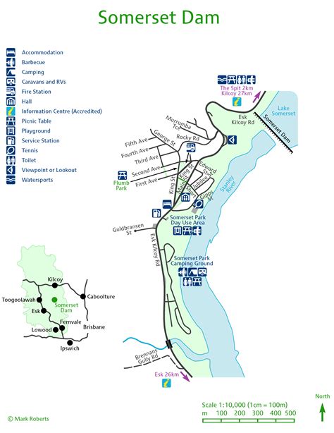 Somerset Dam, Somerset Region – Mark's Maps