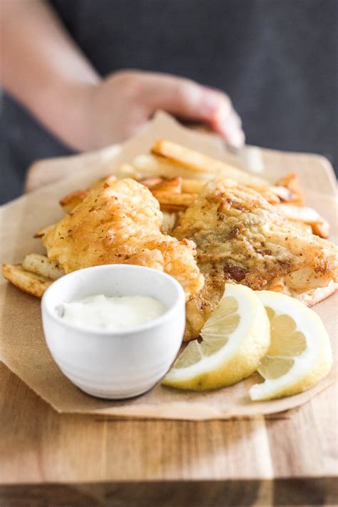 Healthy Fish and Chips with Homemade Tartar Sauce - Ahead of Thyme