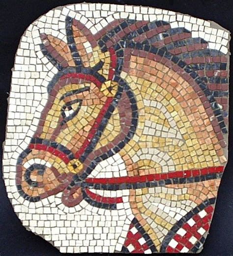 Horse Head 1 | Roman mosaic art, Mosaic animals, Roman mosaic