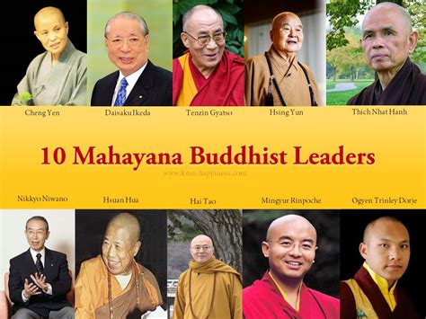 10 Mahayana Buddhist Leaders - Lotus Happiness