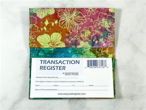 Checkbook Cover for Women with a Floral Rainbow Design