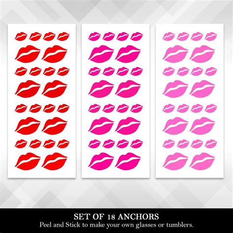 Lip Decal Sheet Decorative Lips Set Lip Stickers DIY Wedding ...