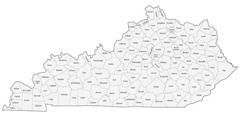 Printable Map Of Kentucky Counties