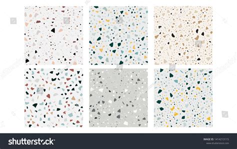 Terrazzo Flooring Seamless Patterns Set Vector Stock Vector (Royalty ...