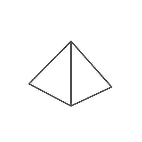 Pyramid icon, pyramid shape vector illustration on white background ...