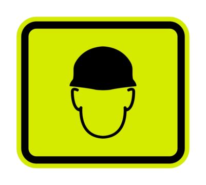 Wear Helmet Clipart Hd PNG, Wear Helmet Sign Symbol Isolate On White ...