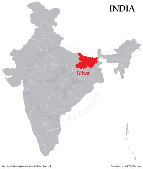 Bihar on India Map, Where is Bihar