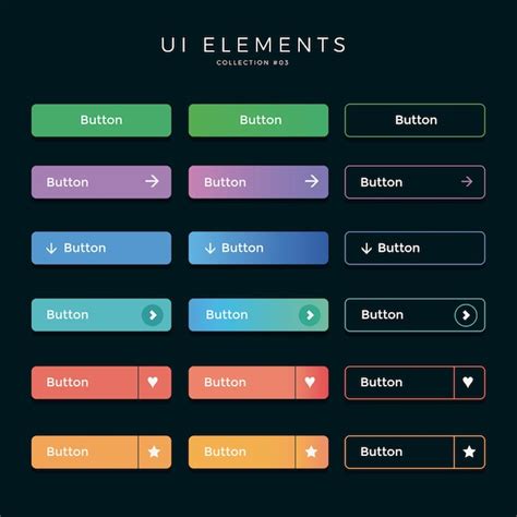 Premium Vector | Ui buttons web design