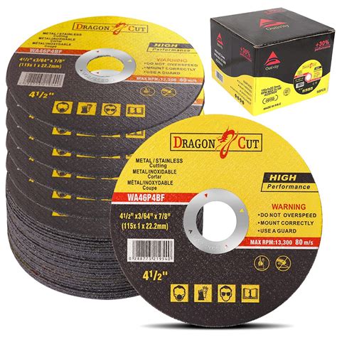 Buy Angle Grinder Cutting Disc 25 Pack 4 1/2" x.3/64"x7/8" 4.5 Inch Cut ...