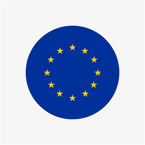 Vector european union flag in circle, correct colors. European flag. EU ...