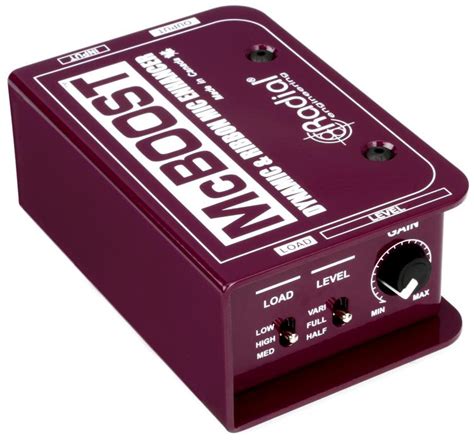 Radial McBoost 1-channel Active Mic Boost Direct Box | Sweetwater