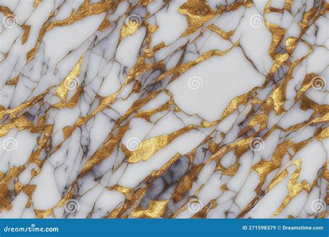 3d Illustration. White, Gold, Black Marble. Seamless Pattern Stock ...