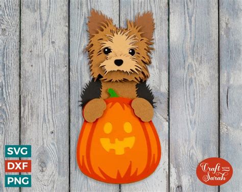 Yorkie Pumpkin SVG Yorkshire Terrier Pumpkin for Halloween - Etsy