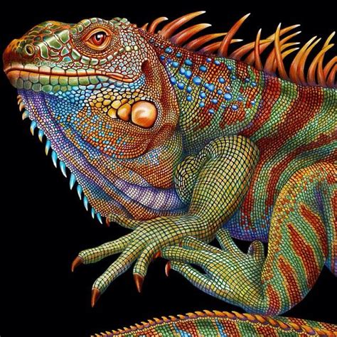 Tim Jeffs on Instagram: “Here's a detail of my finished iguana colored ...