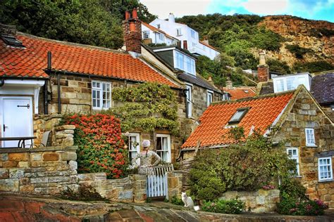 "Runswick Bay cottages" by Philip Edmondson at PicturesofEngland.com