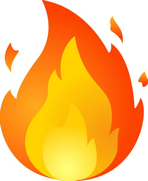 Flame Icon On Transparent Background Fire Emoji Png Stock Illustration ...