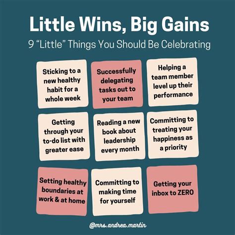 Little wins, big gains | Workplace motivation, Get reading, New job