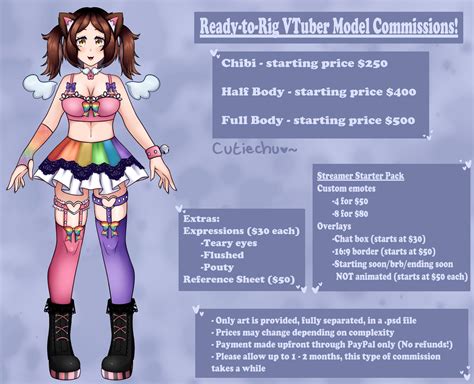 Ready to Rig VTuber Model Commission Prices! by Tickly-Giggles on ...